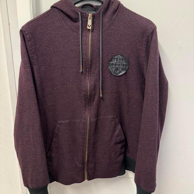 True Religion Men's Hoodie - Purple - XL on Productcaster.