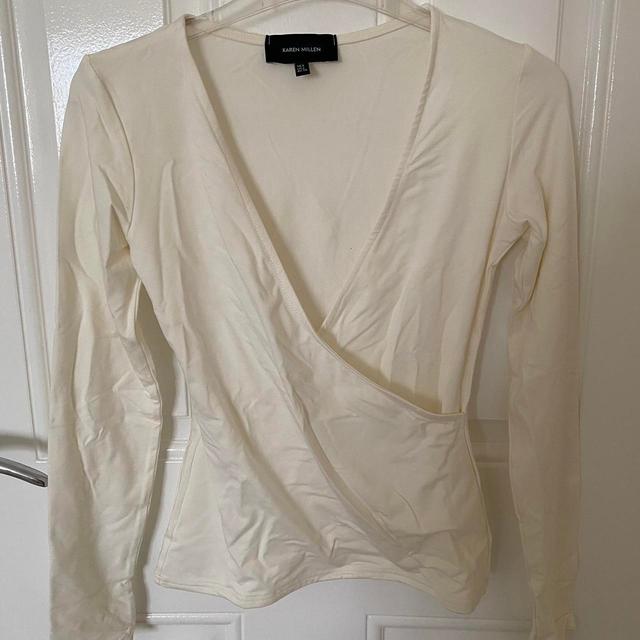 Karen Millen Women's Blouse - White/Cream - 6 on Productcaster.