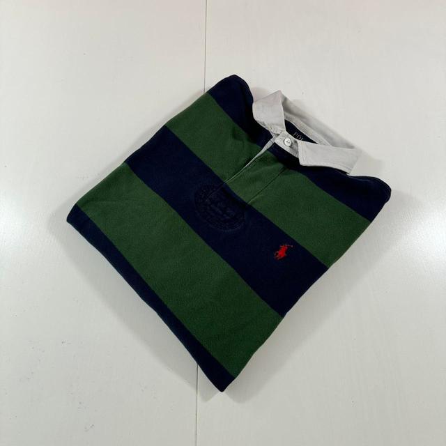 Ralph Lauren Men's Polo shirt - Green/Navy - L on Productcaster.