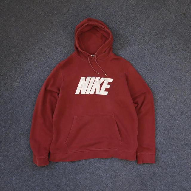 Nike Men's Hoodie - Burgundy - XL on Productcaster.