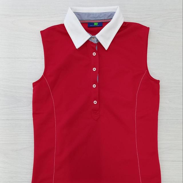 Preloved Women's Vest - Red/White - S on Productcaster.