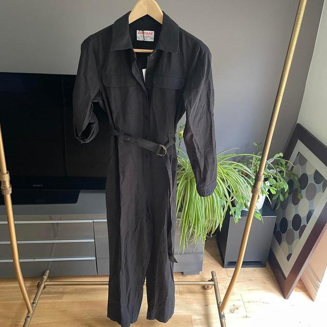 John Lewis Women's Cotton Jumpsuit - Black - UK 8 on Productcaster.