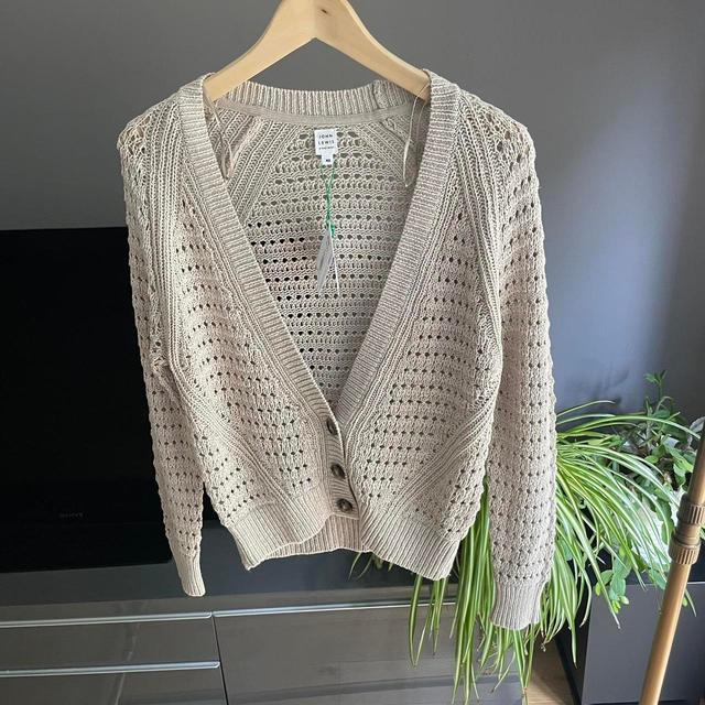 John Lewis Women's Cardigan - Cream/Silver - XS on Productcaster.