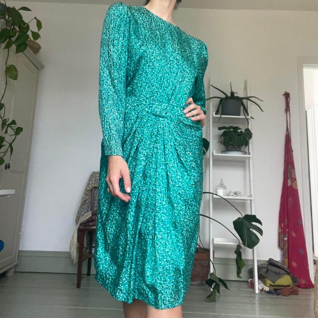 Vintage Women's Dress - Green - 10 on Productcaster.