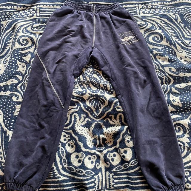 Corteiz Men's Sweatpants - Navy/Blue - S on Productcaster.