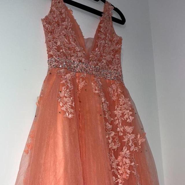 Custom Women's A-line Dress - Pink/Orange - 14 on Productcaster.