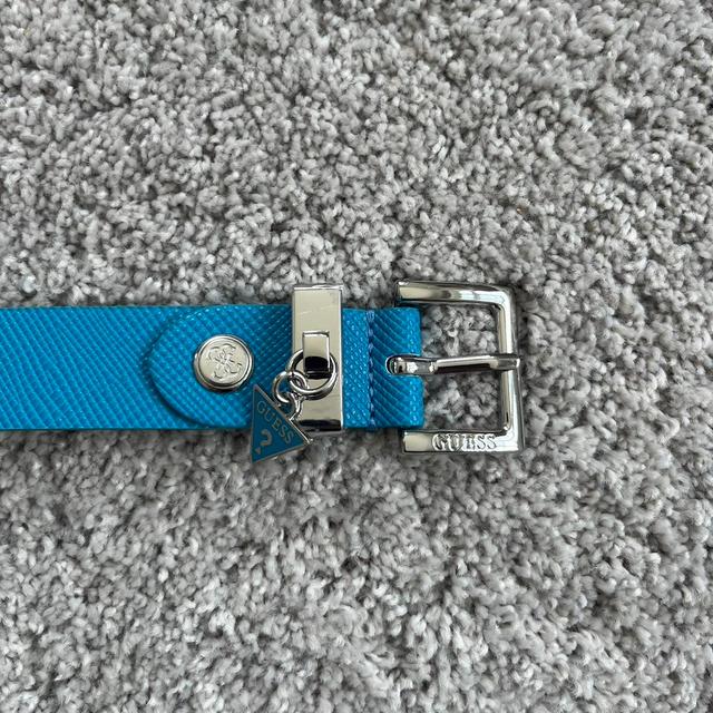 Guess Women's Belt - Blue/Silver on Productcaster.