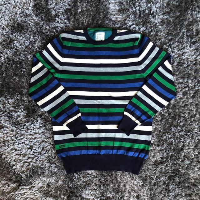 Preloved Men's Jumper - Blue/Black - M on Productcaster.