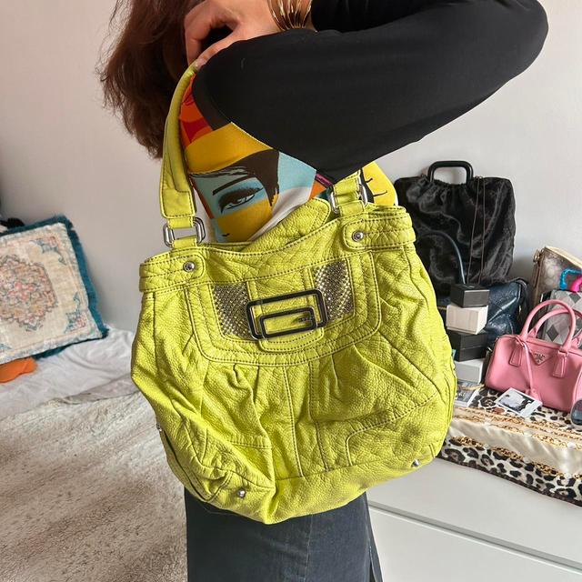 Guess Women's Shoulder bags - Green/Yellow on Productcaster.