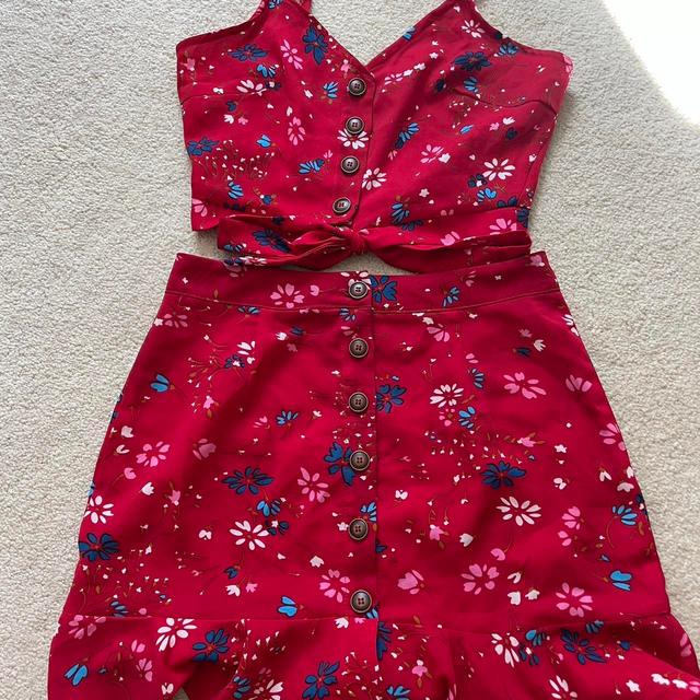 Parisian Women's Slip Dress - Red/Multi - 10 on Productcaster.