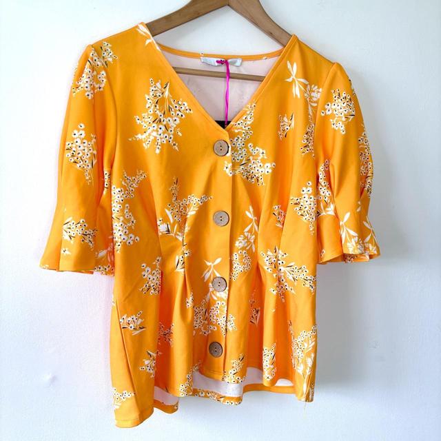 V by Very Women's Blouse - Yellow/Multi - 10 on Productcaster.