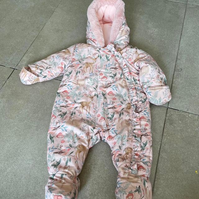 Sainsbury's TU Kids' Puffer - Pink/Multi - 3-6 months on Productcaster.