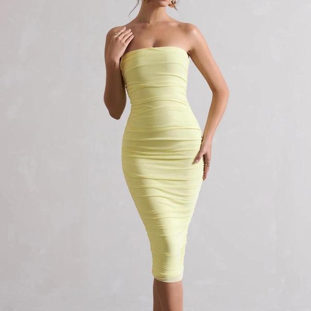 Club L Women's Bodycon Dress - Yellow - 6 on Productcaster.