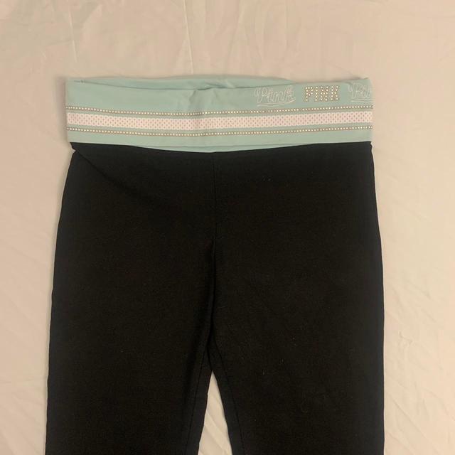 Victoria's Secret Women's Leggings - Black/Blue - UK 12 on Productcaster.