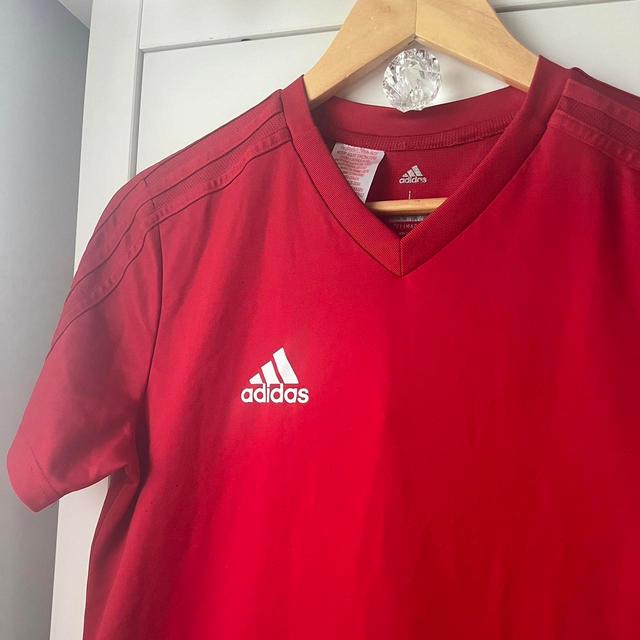 Adidas Men's T-shirt - Red - L on Productcaster.