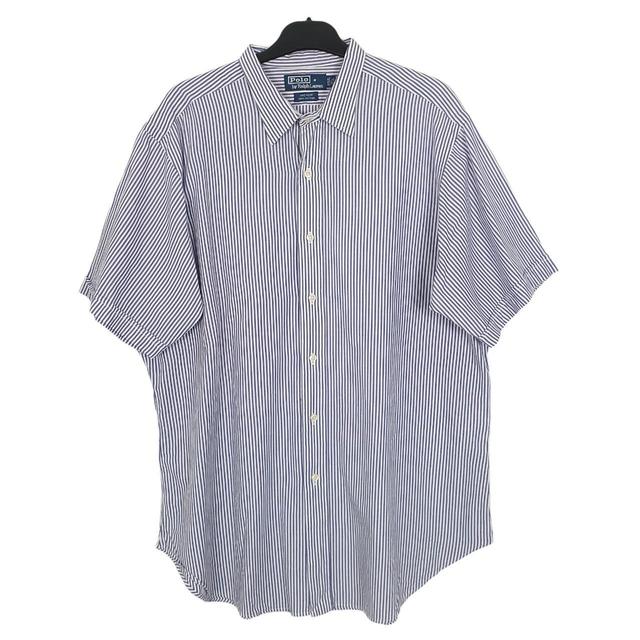 Ralph Lauren Men's Shirt - White/Blue - L on Productcaster.