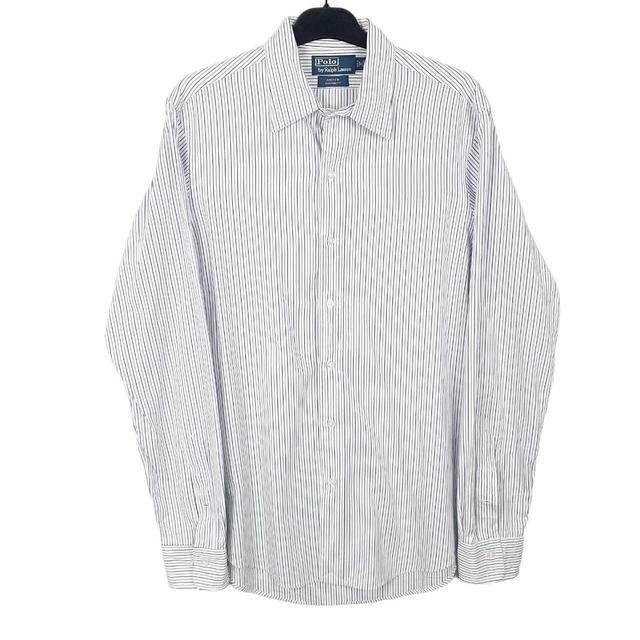 Ralph Lauren Men's Shirt - White/Blue - S on Productcaster.