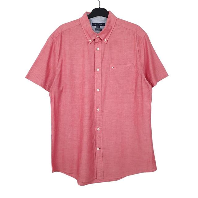 Tommy Hilfiger Men's Shirt - Pink - M on Productcaster.