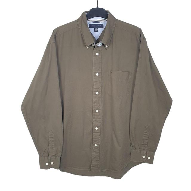 Tommy Hilfiger Men's Shirt - Khaki - L on Productcaster.