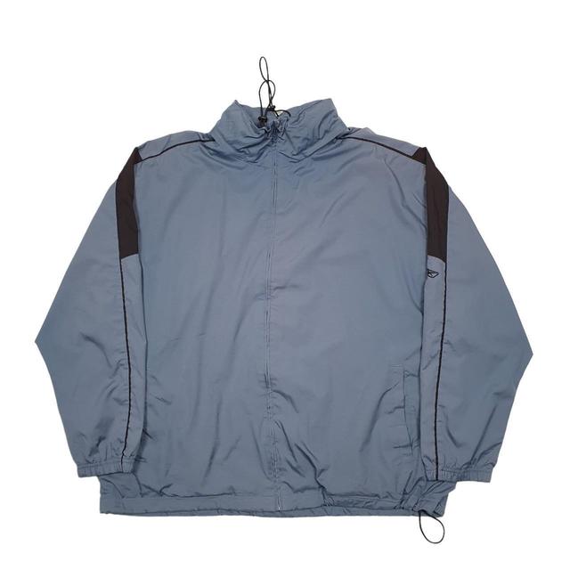 Reebok Men's Nylon Jacket - Grey/Blue - XXL on Productcaster.