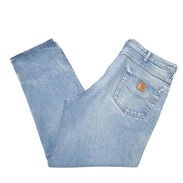 Carhartt Men's Straight leg Jeans - Blue - 38" on Productcaster.