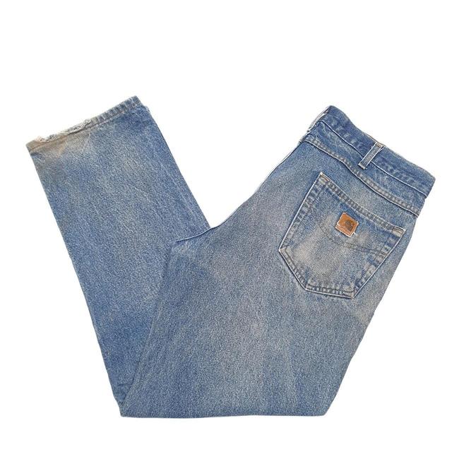 Carhartt Men's Straight leg Jeans - Blue - 36" on Productcaster.