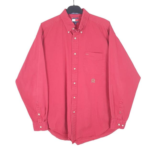 Tommy Hilfiger Men's Shirt - Red - L on Productcaster.