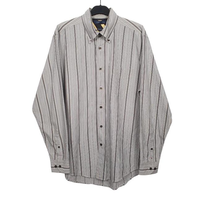 Tommy Hilfiger Men's Shirt - Black/Grey - M on Productcaster.