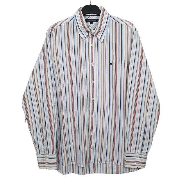 Tommy Hilfiger Men's Shirt - Brown/Blue - M on Productcaster.