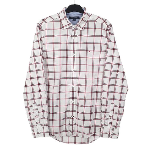 Tommy Hilfiger Men's Shirt - White/Red - S on Productcaster.