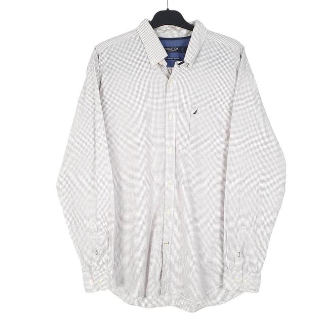 Nautica Men's Shirt - White/Navy - L on Productcaster.