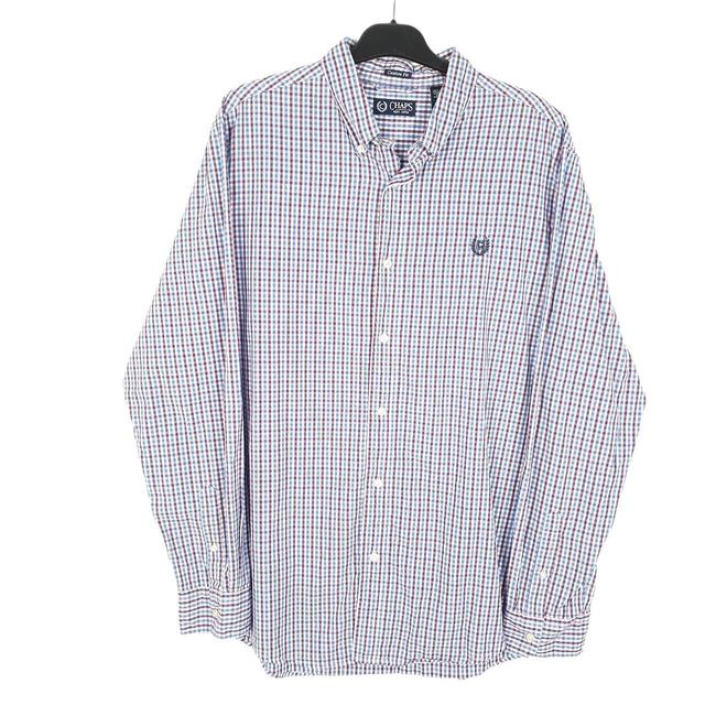 Chaps Men's Shirt - Brown/Blue - L on Productcaster.