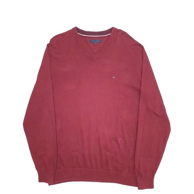 Tommy Hilfiger Men's Jumper - Burgundy - XL on Productcaster.