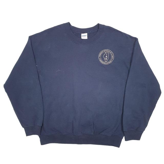 Gildan Men's Sweatshirt - Navy - M on Productcaster.