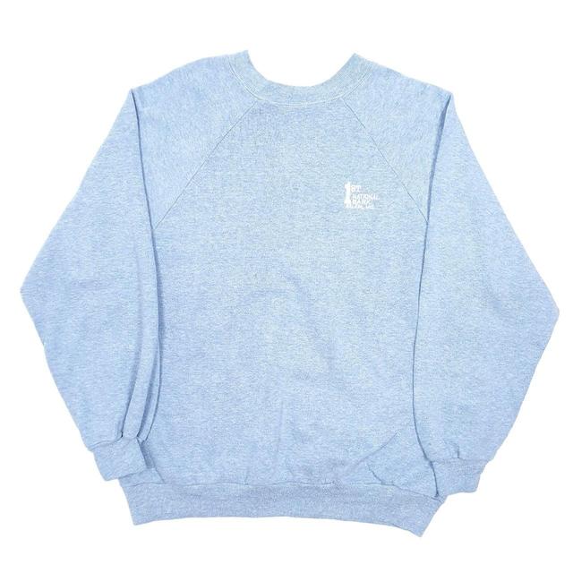 Vintage Men's Sweatshirt - Blue - M on Productcaster.