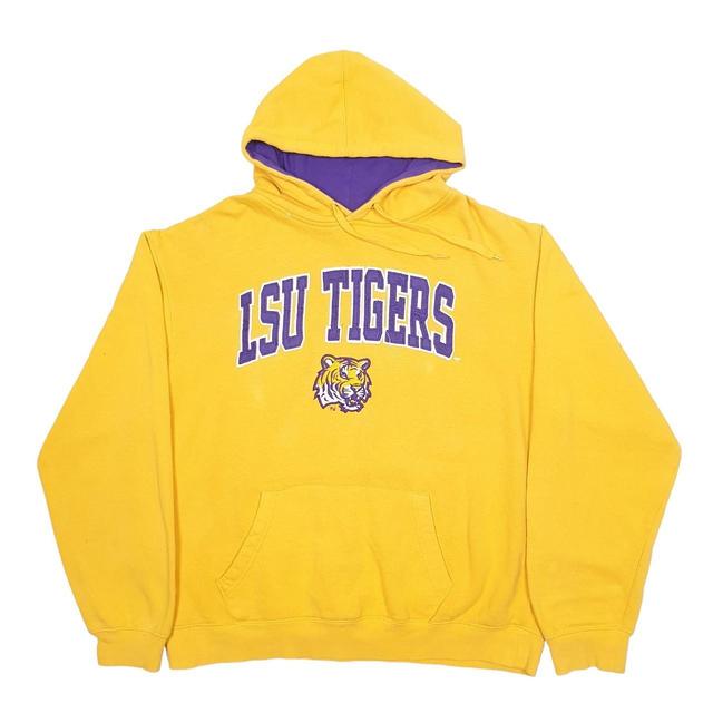 Stadium Athletic Men's Hoodie - Yellow/Purple - XXL on Productcaster.