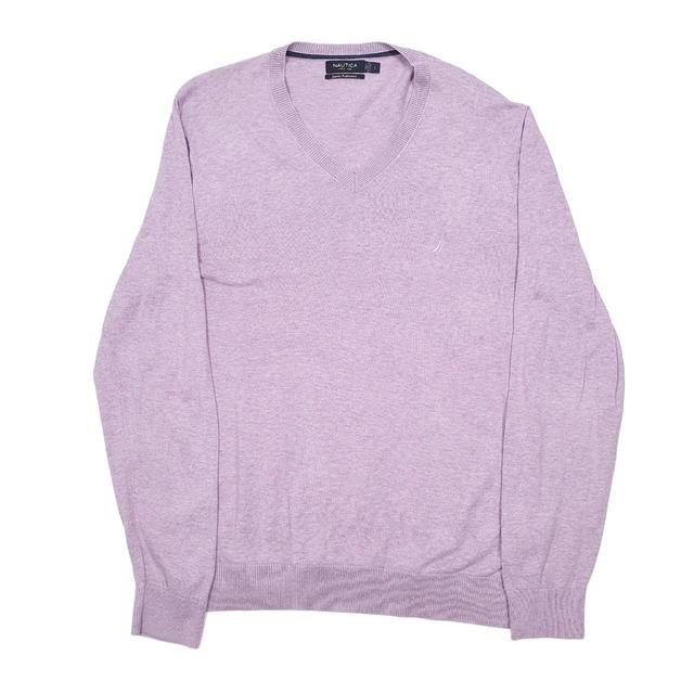 Nautica Men's Jumper - Pink/Purple - L on Productcaster.