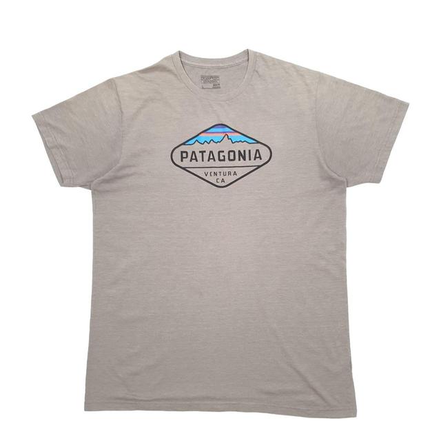 Patagonia Men's T-shirt - Grey/Khaki - L on Productcaster.