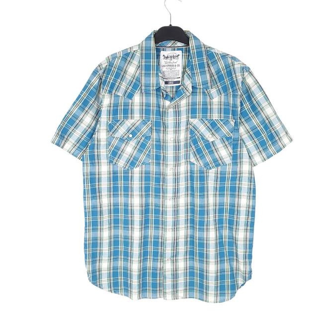 Levi's Men's Shirt - Blue/Green - M on Productcaster.