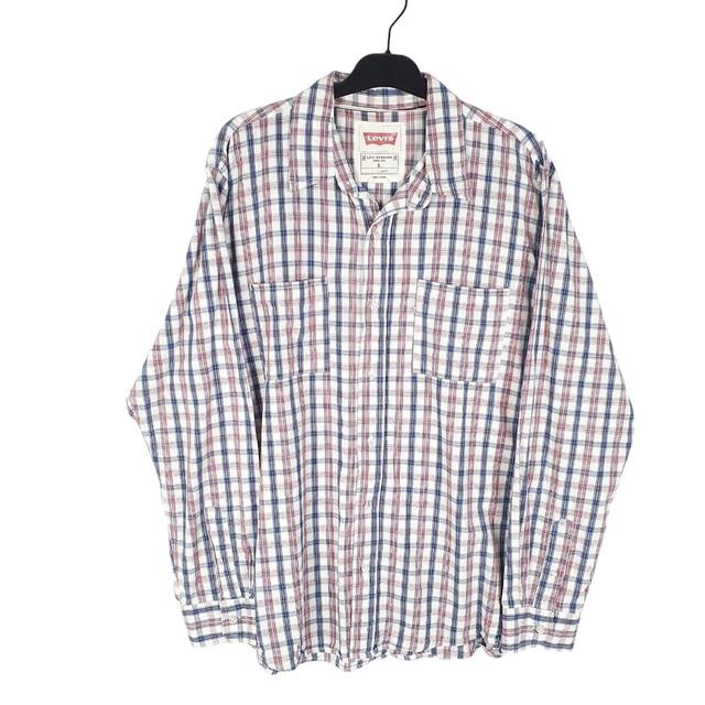 Levi's Men's Shirt - White/Blue - L on Productcaster.