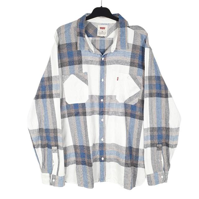 Levi's Men's Shirt - White/Blue - L on Productcaster.