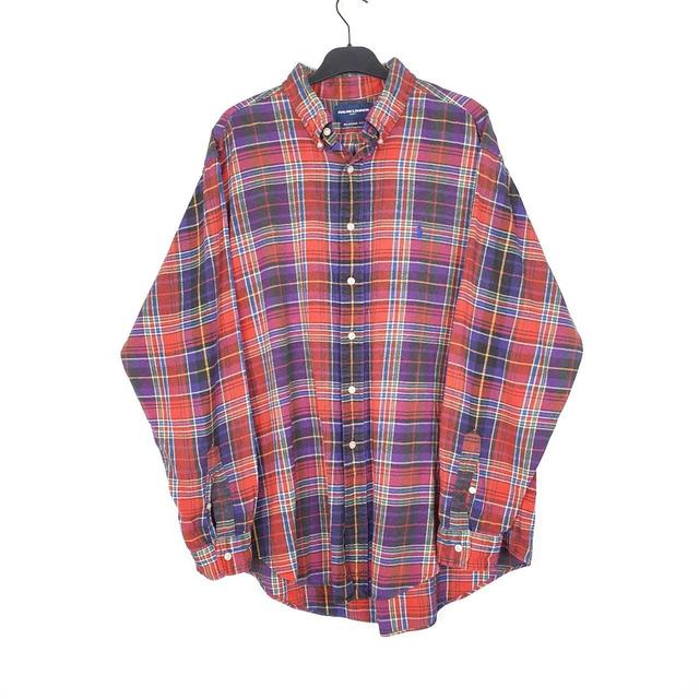 Ralph Lauren Men's Shirt - Red/Purple - XXL on Productcaster.