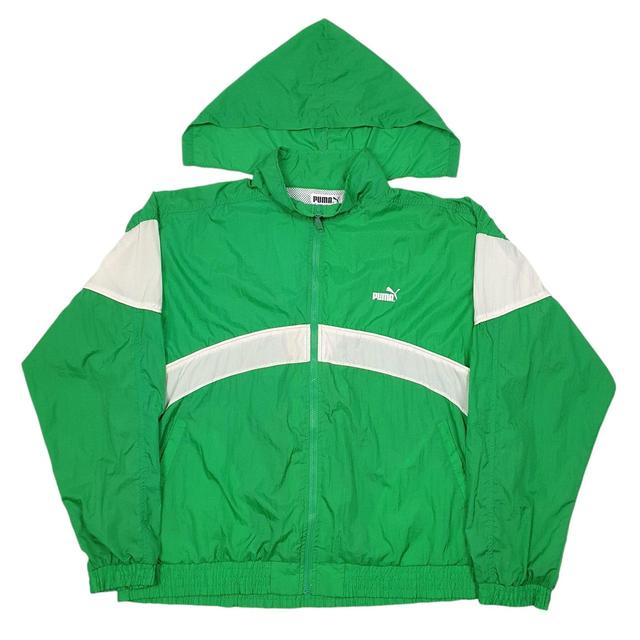 Puma Men's Nylon Coat - Green - XL on Productcaster.