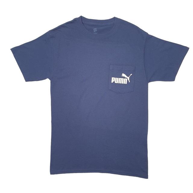 Puma Men's T-shirt - Black/Navy - S on Productcaster.