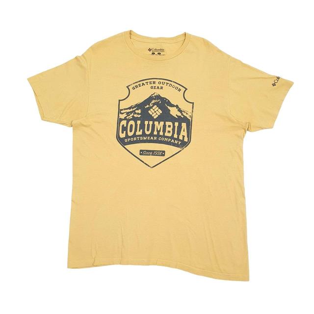 Columbia Sportswear Men's T-shirt - Yellow - L on Productcaster.