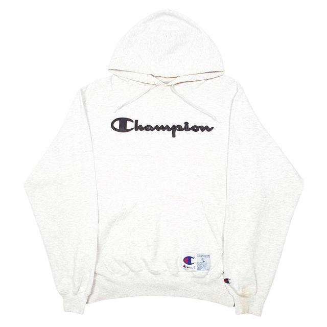 Champion Men's Jumper - Grey/Yellow - L on Productcaster.