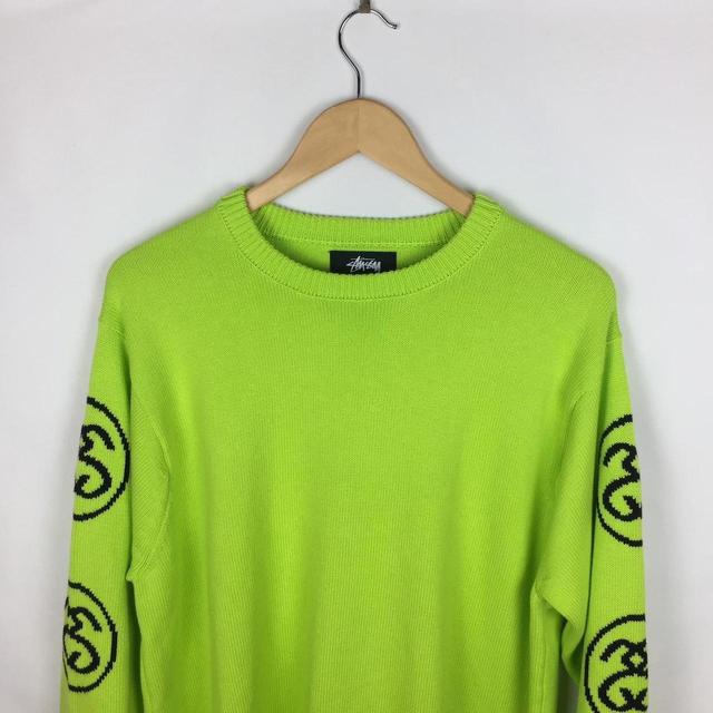 Stüssy Men's Jumper - Green - M on Productcaster.