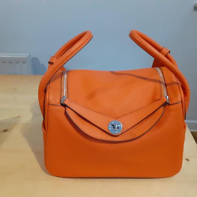 Designer Women's Leather Bag - Orange on Productcaster.