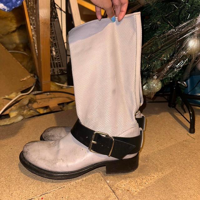 Vintage Women's Mid calf Boots - Grey/Black - UK 5 on Productcaster.