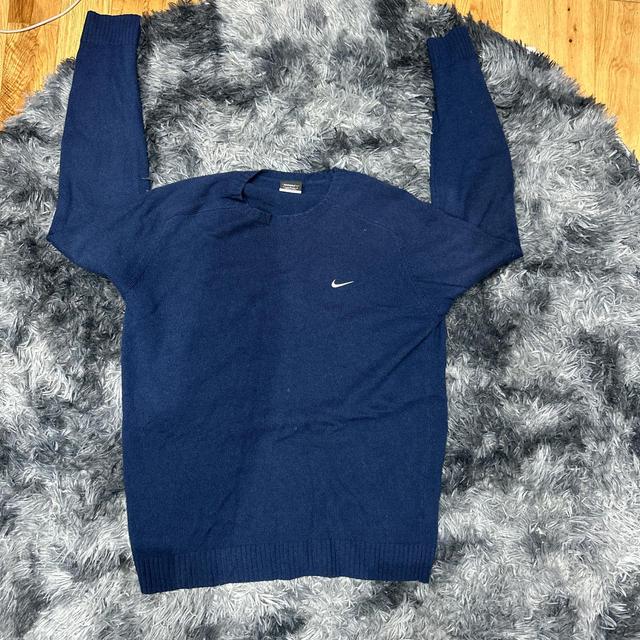 Nike Men's Sweatshirt - Navy/Blue - L on Productcaster.